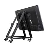 EliteBloom Universal Tv Stand Low Height Mobile Tv Stand, Rolling Tv Mount with Wheel for 32-55 Inch Flat Curved Screen Tv, 30°-75°Adjustable Viewing Angle,