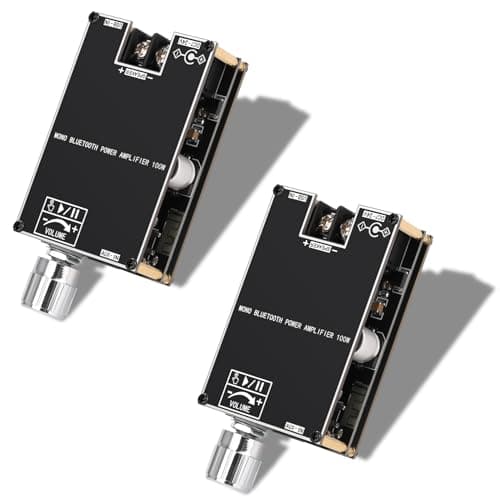 Daakro 2PCS ZK-1001B Bluetooth Amplifier Board,100W Mono Channel Amp Board with TWS Pairing Function,DC 7-24V, Bluetooth/USB/AUX Input, Audio Amp Board for Home DIY Wireless Speakers, Password Free