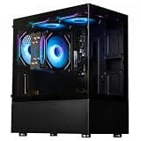 LXZ Gaming Desktop PC Ryzen Ryzen 7 5700G 8-Core 3.8GHz, 16GB DDR4 RAM, 512GB NVMe SSD, Tower Computer with Wi-Fi & 400W Power Supply for Working, Home and Office