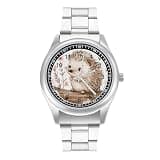 NTVOWPZO Three-Hand Analog Stainless Steel Watches for Men Easy Reader