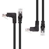 Cable Matters 10Gbps Combo-Pack 90 Degree Cat 6 Ethernet Cable - 10ft, Cat6 Right Angle Ethernet Cable (Right Angle Up and Down Connectors)