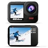 Camlance 4K60FPS Action Camera Waterproof, 15M Bare Underwater Camera with 64GB Card, 8X Zoom Touch Screen SportsCamera,6-axis EIS 48MP Helmet Camera,Remote Control,Distortion Correction 2 * 1350mAh.