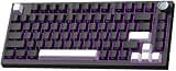 Keymatic Wireless Mechanical Keyboard,75% Hot Swappable Custom Keyboard with Knob,RGB Backlit,Side Printed PBT Keycaps,2.4GHz/USB-C/BT5.0 Mechanical Gaming Keyboards
