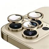 SHSJYA 9H Tempered Glass phone Lens Protector Film, for iPhone 12 / 12Mini / 12Pro / 12Pro Max, HD Clear Anti-Scratch Anti-Fingerprint Ultra Thin Bubble Free phone Lens Film (Gold,for iPhone 12)