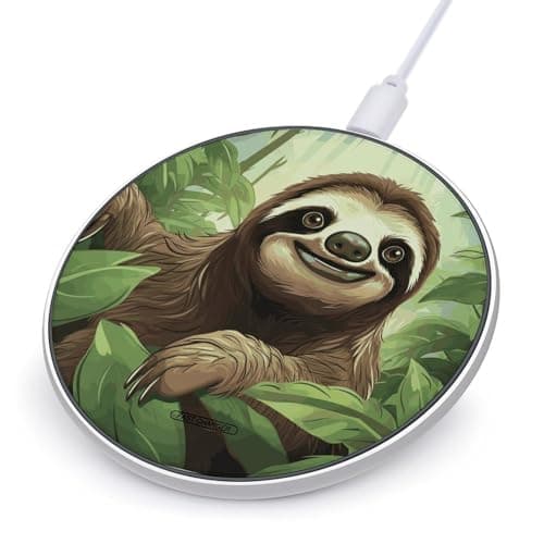 Sloths Background1 Wireless Charger Portable Fast Charging Pad Lightweight Wireless Charging Station for Phone Slim Charge Mat for Travel Home Office Desk