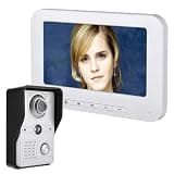 ONMYJFD Intercom Doorbell 7'' TFT LCD Wired Video Door Phone System Indoor Outdoor IR Camera Support Unlock