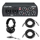 PreSonus AudioBox 96 25th Anniversary Edition Audio/MIDI Interface, Bundle with TAPH100 Headphones and 2x 25' XLR Microphone Cable