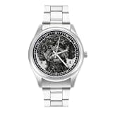 NTVOWPZO Three-Hand Analog Stainless Steel Watches for Men Easy Reader