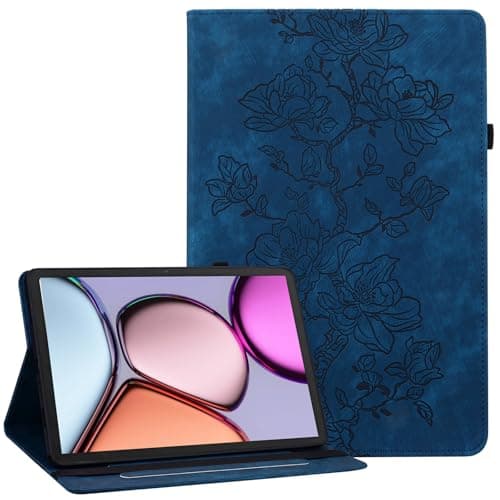 YHDXUYS Case for T-Mobile Revvl Tab 2 10.1 inch 2025, Slim PU Leather Folio Cover with Multi-Angle Stand and Pen Holder, Blue