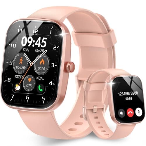 Csasan Smart Watch for Men Women(Answer/Make Call), 1.91" HD Screen Smartwatch Heart Rate/Sleep/Steps Monitor, 100+ Sports Fitness Watch, IP68 Waterproof Activity Trackers for Android iOS Pink