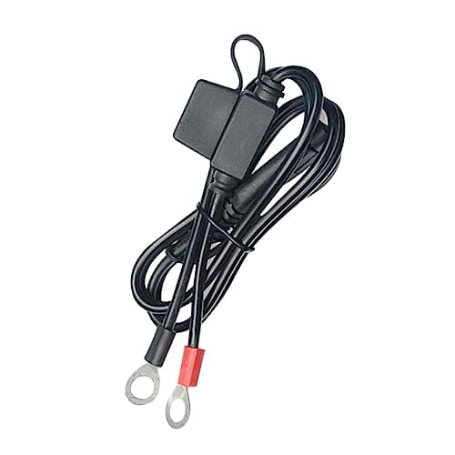 Amosfun 10A SAE Power Cable with Round Terminal Durable Solar Extension Cable for Easy Installation for Automotive Rv Motorcycle and Use