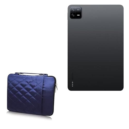 BoxWave Case Compatible with Xiaomi Pad 6 Pro - Quilted Carrying Bag, Soft Synthetic Leather Cover w/Diamond Design - Navy