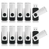 8GB Flash Drive USB Memory Stick 10 Pack, Bulk Thumb Drives Swivel Jump Drives USB Storage Flash Drive with Lanyards, Portable Photo Stick Zip Pendrive Memoria USB2.0 Sticks for Data Storage Backup