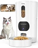 Yakry Automatic Cat Feeder with Camera - 5G WiFi Easy Setup App Control Cat Dry Food Dispenser with Stainless Steel Bowl, 4L/17 Cups, HD 1080P Video with Night Vision for Small Pets Indoor