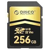 ORICO 128GB SD Card V90 UHS-II Memory Card, 300MB/s Read 250MB/s Write, High Speed for 8K Video & High-Frame Rate RAW Burst Capture, Compatible with Sony A1, Nikon Z9, Canon R3-V90