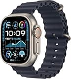 Apple Watch Ultra 2 [GPS + Cellular, 49mm] - Titanium Case with Blue Ocean Band, One Size (Renewed)