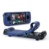 Syntech Protective Case Compatible with Steam Deck Accessories Console OLED/LCD, All-Round Protection with Non-Slip Thumb Grips, Silicone Cover for Enhanced Fit and Alignment-Navy Blue