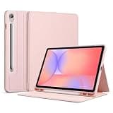 CoBak Case for Samsung Galaxy Tab S10 Lite / S10 FE / S9 FE 10.9 Inch, Protective Smart Auto Wake/Sleep Cover with Anti-Slip Multi-Angle Stand and S Pen Holder, Pink