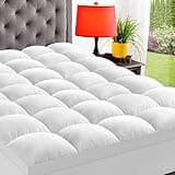 ELEMUSE Full Mattress Topper for Back Pain, Extra Thick Mattress Pad Cover, Plush Soft Pillowtop with Elastic Deep Pocket, Overfilled Down Alternative Filling