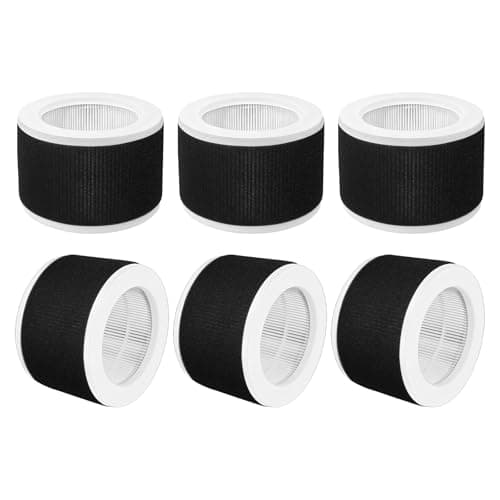 6Pcs Filter Compatible with MEGAWISE MOOKA EPI810 air purifier, 3-Stage Filtration Air Purifier Replacement Filter