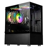 LXZ Gaming PC Desktop Ryzen 5 5600GT 6 core 3.6GHz, 16GB DDR4 RAM, 512GB NVMe SSD, Prebuilt Tower Computer with Wi-Fi & 400W Power Supply for Working, Home and Office