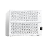 Compatible for UE-S6 Six Drive Bay NAS Chassis, DIY Storage Server Frame Fits ITX Mainboard, Equipped with Backplane for Hot Swap Drive Setup(White)