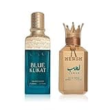 Hersh Lahab Alezz Oud Unisex Perfume Set - Hersh Lahab 100ml & Klikat Blue 200ml - Long Lasting Arabic Oud Fragrance Gift Set (2 Pack)