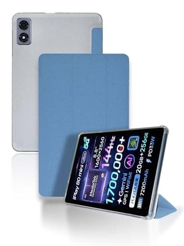 Case for iplay80 Mini Ultra Tablet 8.8inch,NOUKAJU Tablet Protection Case,Folding Stand,Tri-fold Bracket Function,Protection Cover for iplay80 Mini Ultra 8.8inch(Blue)