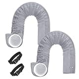 Mrrihand Portable AC Hose Insulation Sleeve for 5" & 5.9" Exhaust Hose, 3-Layer AC Hose Cover Wrap Reduces Heat Loss & Improves Cooling, Universal Fit with Buckles & Snap Closure-Gray, 2pack