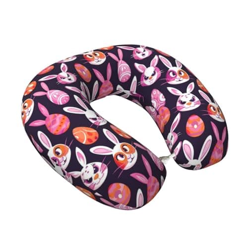 Coxfurio Easter Day (3) for Nest Neck Pillow Travel Essentials,Memory Foam Pillow,Support for Long Flights,Travel Accessories,Washable,Attaches to Luggage