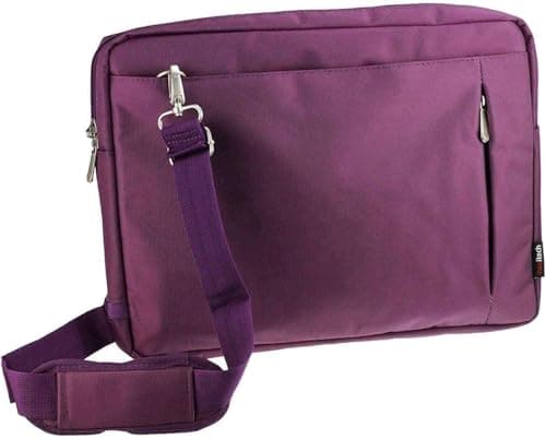 Navitech Purple Sleek Water Resistant Travel Bag - Compatible with Feihe 17.9" Portable DVD Player