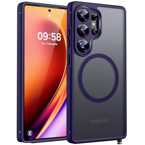 TOCOL Magnetic for Samsung Galaxy S25 Ultra Case, Upgraded Full Camera Protection, Compatible with Magsafe, Drop Protection Back Cover for Samsung Galaxy S25 Ultra 6.9-Inch (Midnight Purple)