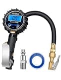 AstroAI Digital Tire Pressure Gauge with Inflator(3-250 PSI 0.1 for Display Resolution), Heavy Duty Air Chuck and Compressor Accessories with Rubber Hose and Quick Connect Coupler, Blue