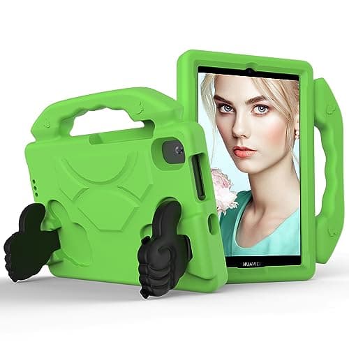 Kids Case for Huawei MediaPad M5 10.8", Lightweight EVA Kid Friendly Shockproof Cute Protective Case, with Handle Stand Heavy Duty Cover,Green