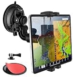 YOOZ Aircraft Cockpit Tablet Holder Suction [Large Powerful Suction Cup] Aviation Pilot Tablet Mount for Windshield Window Compatible with iPad mini Air Pro, Galaxy Tab, Fold, Phone, Camera, 4-13"