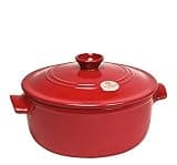 Emile Henry Flame Round Stewpot Dutch Oven, 5.5 Quart, Burgundy