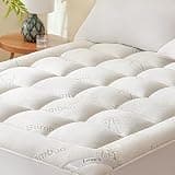 Love's cabin Twin Mattress Topper Viscose Derived from Bamboo, Thick Pillow Top Mattress Pad with Stretchable Pockets for 8"-20" Mattress, Soft Breathable Cooling Mattress Topper for Hot Sleepers