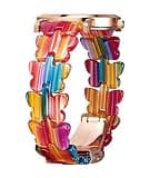 BINLUN Resin Watch Band Butterfly Design 12mm 14mm 16mm 17mm 18mm 20mm 22mm Quick Release Lightweight Replacement Band Dressy Watch Bracelet for Smartwatch