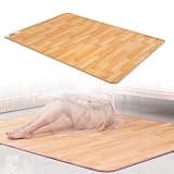Heated Floor Rug, Graphene Electric Heating Carpet, Portable Adjustable Temperature Heated Floor Mat,Waterproof, 12 Hour Timing, Heated Floor Mat for Yoga(100X150cm)
