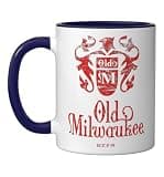 Old Milwaukee Vintage Style - Logo Ceramic Mug, Dark Blue/White, 11oz