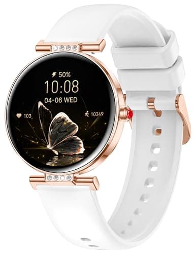 Smart Watch for Women with Blood Pressure Monitor Bluetooth Call 1.19" AMOLED Display 24/7 Heart Rate & Sleep Tracker Fitness Tracker Ladies Elegant Smartwatch with Notifications for ios & Android