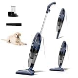 Sancorp Vacuum Cleaner for Home Powerful Suction Lightweight Self-standing 16.4ft Cord HEPA Filter 3-in-1 Handheld with 180°Left-Right Steering for Pet Hair Hard Floors Vinyl Carpet Car Office (VA001)