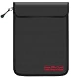 10.24"x13.78" Black Lipo Safe Bag with Fireproof Zipper Fireproof Edge Wrapping Fireproof Wire,Home Office Travel Fireproof Safe Storage for Cash Valuables Jewelry Passport Power Bank Lipo Battery