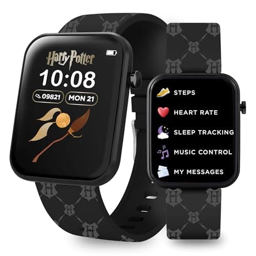 Accutime Harry Potter Children's Black Printed Bracelet Interactive Smartwatch