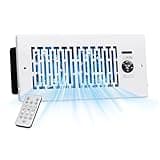 MOTCTQVD Smart Register Booster Fan Fits 4" x 10" Register Holes, 10-Speed Quiet Vent Fan Booster, Smart Thermostat Control for Improves Heating and Cooling with Remote for Floor or Wall Vents