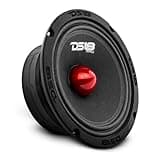 DS18 PRO-GM6.4B Loudspeaker - 6.5", Midrange, Red Aluminum Bullet, 480W Max, 140W RMS, 4 Ohms - Premium Quality Audio Door Speakers for Car or Truck Stereo Sound System (1 Speaker)