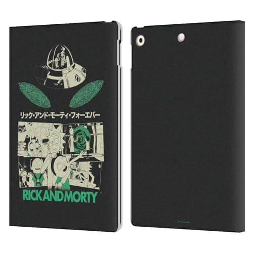 Head Case Designs Officially Licensed Rick and Morty Portals Duo Graphics Leather Wallet Case Compatible with Apple iPad 10.2 2019/2020/2021