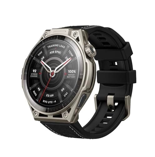 Amazfit Balance Ultra 49mm GPS Smartwatch, 5 Buttons, 1.5" AMOLED Sapphire Glass, Titanium Case, Flashlight, 30-Day Battery, 64GB, 180+ Sports, Hybrid Training & HYROX Mode, 10 ATM for Android & iOS