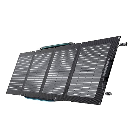 EF ECOFLOW 110W Portable Solar Panel, Foldable with Carry Case, High 23% Efficiency, IP68 Water & Dustproof Design for Camping, RVs, or Backyard Use