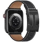 Adorve Leather Magnetic Watch Band for Apple Watch Bands Women 38mm 40mm 41mm 42mm 44mm 45mm 46mm 49mm, Top Grain Leather Strap with H Magnetic Clasp, iWatch Band for Series 11/10/SE/9/8/7/6/5/4/3/2/1